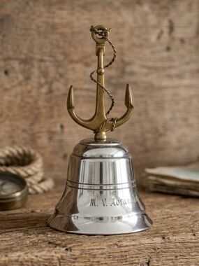 Nautical Anchor Bell - Vintage Chrome Plated S.S. By Angus & Coote Sydney